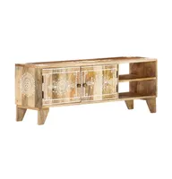 Tv Stand 43.3"x11.8"x15.7" Solid Wood Mango