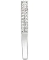 Diamond Double Row Band (1/4 ct. t.w.) in 10k White Gold