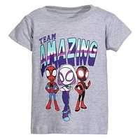 Spidey and His Amazing Friends Toddler Girls Marvel 2 Pack T-Shirts