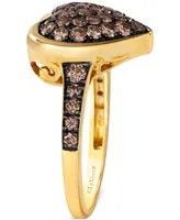 Le Vian Godiva x Le Vian Chocolate Diamond Heart Ring (3/4 ct. t.w.) in 14k Gold