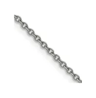 Chisel Stainless Steel 2.3mm Cable Chain Necklace