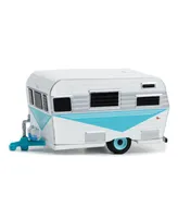 1/64 1958 Siesta Travel Trailer, Teal, White Hitched Homes 14 34140-b