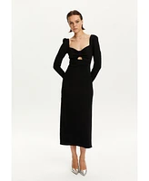 Women's Cut-Out Midi Dress