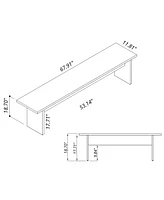 Manhattan Comfort Nomad 67.91" Medium Density Fiberboard Rectangular Dining Bench