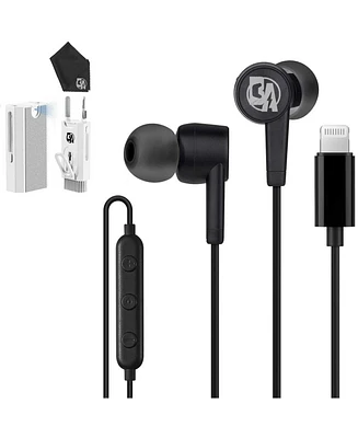 iPhone Headphones Ear buds Earphones with Lightning Connector with Microphone Controller Sweet Flow Black