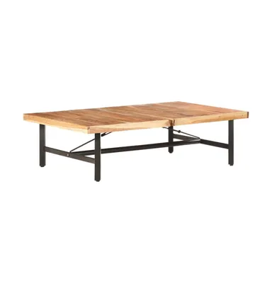 Coffee Table 55.9"x35.4"x16.5" Solid Acacia Wood