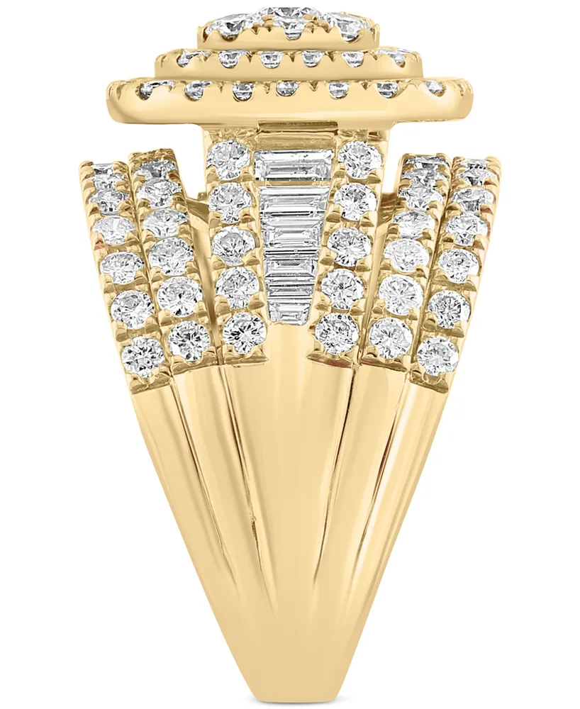 Effy Diamond Princess Shaped Halo Cluster Ring (2-1/2 ct. t.w.) in 14k Gold