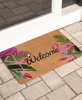 Storm Stopper Flamingo All Weather Natural Coir 18" x 28" Doormat