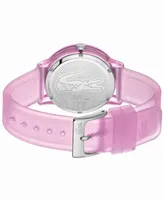 Lacoste Women's L.12.12 Quartz Pink Semi-Transparent Silicone Strap Watch 36mm