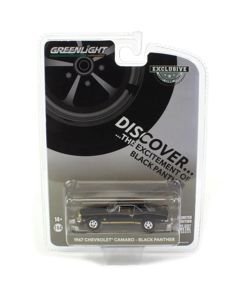 1/64 1967 Chevy Camaro, Black Panther Hobby Exclusive Green light GLT30377
