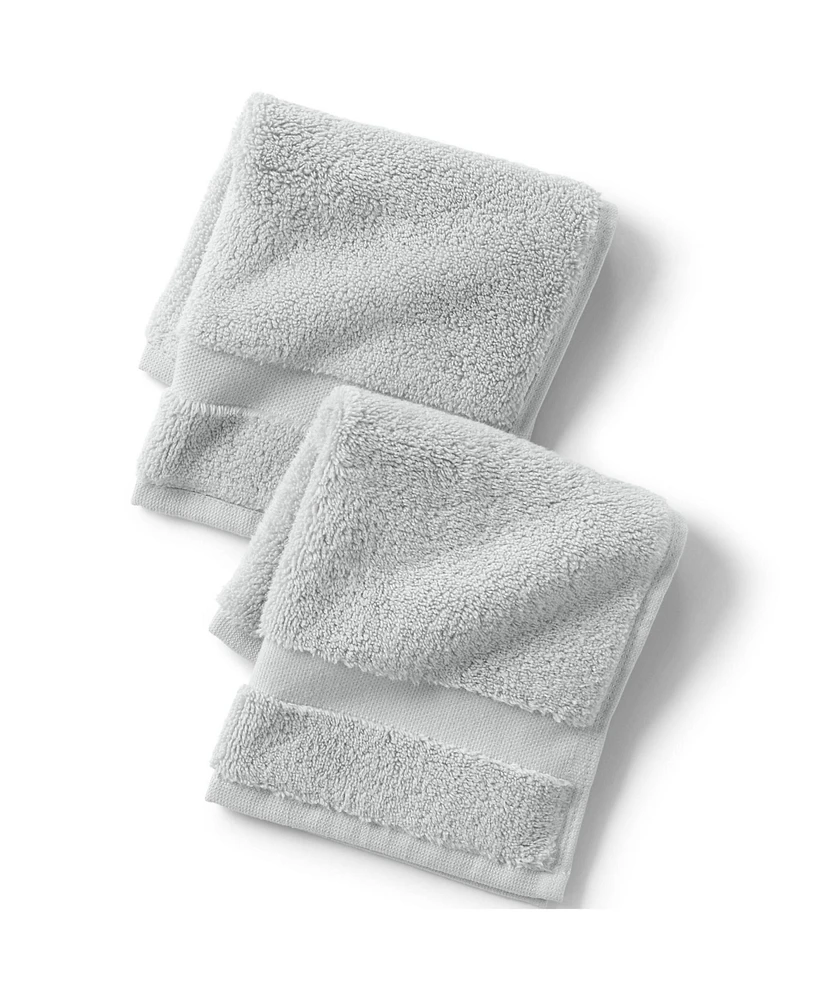 Lands' End Essential Cotton 2-Piece Washcloth Set