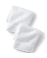 Lands' End Essential Cotton 2-Piece Washcloth Set