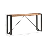 Console Table 59.1"x13.8"x29.9" Solid Sheesham Wood