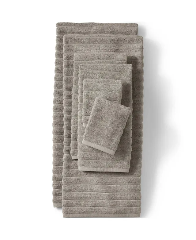 Lands' End Organic Cotton Rib 2-Piece Bath Towel, Hand Towel or Washcloth  Set, Orange - Yahoo Shopping