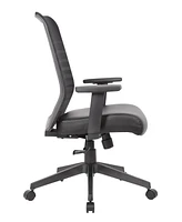 Boss Office Products 39-42" Polyester Mesh and Microbial-Resistant Task Chair