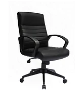 Boss Office Products 39.5-42.5" Vinyl Ribbed Back Task Chair