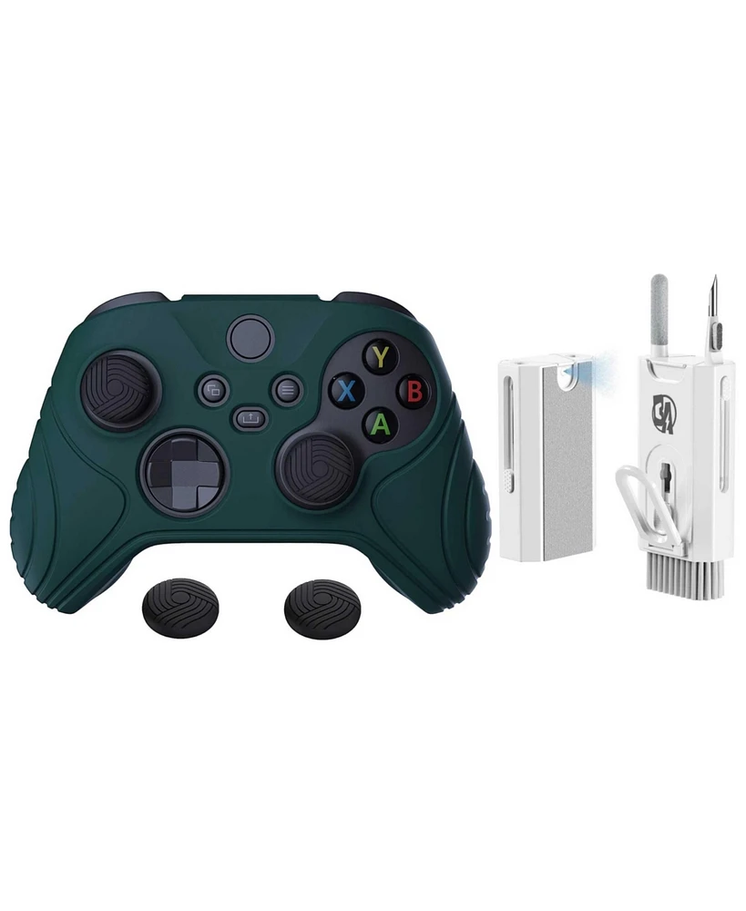 Play Vital Samurai Edition Racing Green Anti-Slip Controller Grip With Bolt Axtion Bundle