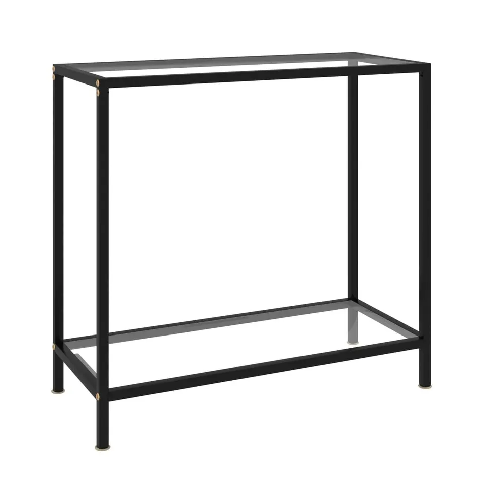 Console Table Transparent 31.5"x13.8"x29.5" Tempered Glass