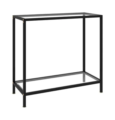 Console Table Transparent 31.5"x13.8"x29.5" Tempered Glass