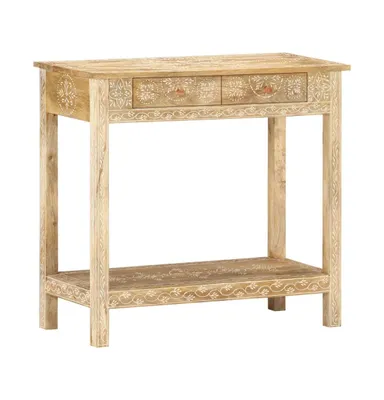 Console Table 31.5"x13.8"x29.1" Solid Mango Wood
