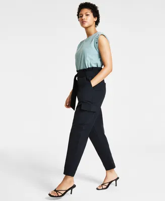 Bar Iii Women's Belted Cargo Pants, Created for Macy's