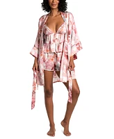 Midnight Bakery Women's Marion Floral Satin Robe