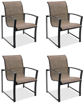 Wythburn Mix and Match Sleek Sling Outdoor Dining Chairs, Set of 4, Created for Macy's