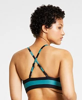 Nike Women's Statement Stripe V-Neck Midkini Top
