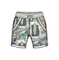 Boy French Terry Short Printed Surf And Caravan - Toddler|Child