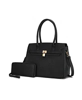 Mkf Collection Bruna Satchel Bag with a Matching Wallet by Mia K