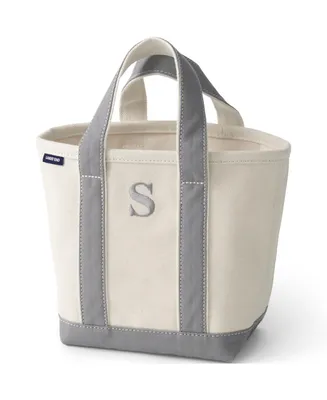 Lands' End Small Natural Open Top Canvas Tote Bag