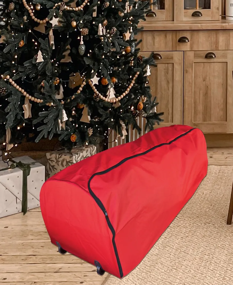 Northlight Rolling Artificial Christmas Tree Storage Bag for Trees up to 9'