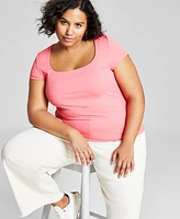 And Now This Trendy Plus Size Square-Neck Top