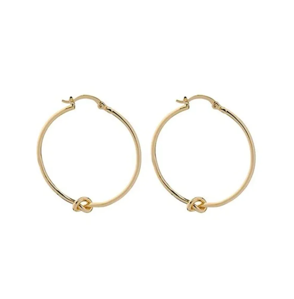 Hollywood Sensation Love Knot Hoop Earrings