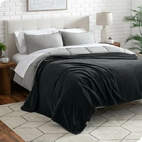 Bare Home Textured Micro plush Fleece Twin/Twin Xl Blanket