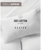 Sobel Westex Sobella Supremo 100% Cotton Face Medium Density Pillow, Queen