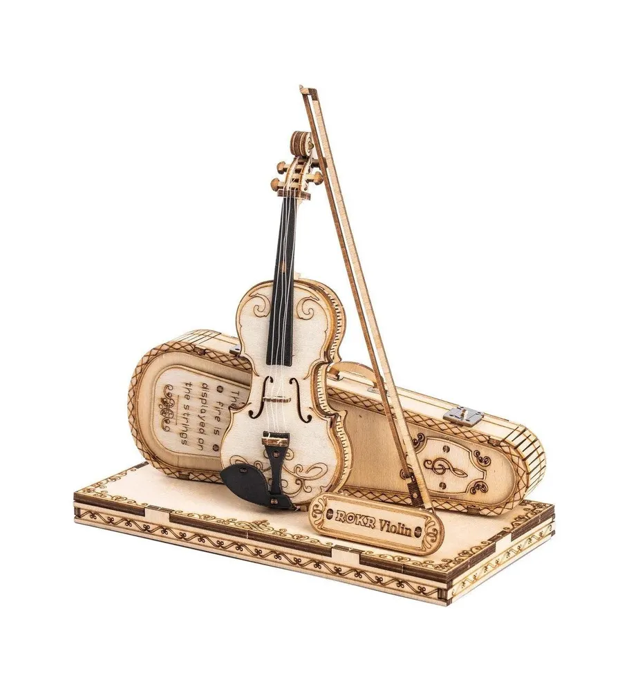 Flash Popup Diy 3D Wooden Puzzle - Violin Capriccio - 62 pcs