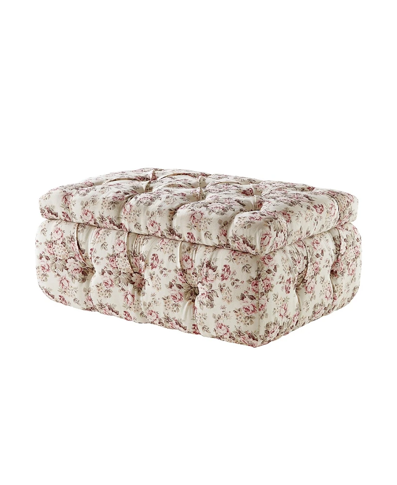 Rustic Manor Jahlil Velvet Storage Ottoman