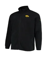 Men's Columbia Black Iowa Hawkeyes Big and Tall Flanker Iii Fleece Full-Zip Jacket