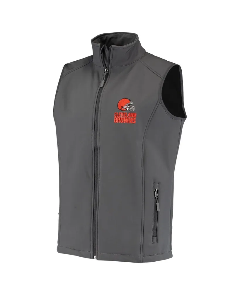 Men's Dunbrooke Charcoal Cleveland Browns Circle Archer Softshell Full-Zip Vest