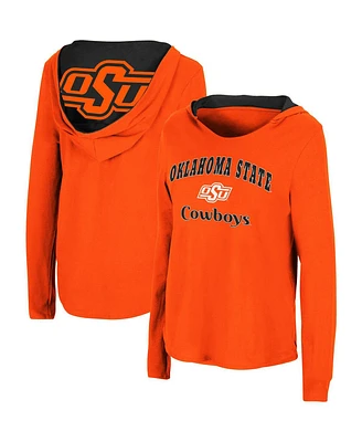 Women's Colosseum Orange Oklahoma State Cowboys Catalina Hoodie Long Sleeve T-shirt