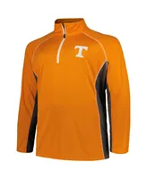 Men's Profile Tennessee Orange Volunteers Big and Tall Quarter-Zip Raglan Jacket