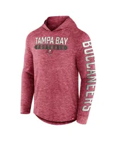 Men's Fanatics Heather Red Tampa Bay Buccaneers Pill Stack Long Sleeve Hoodie T-shirt
