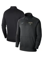 Men's Nike Black Army Knights 2023 Rivalry Collection Club Fleece Quarter-Zip Pullover Jacket