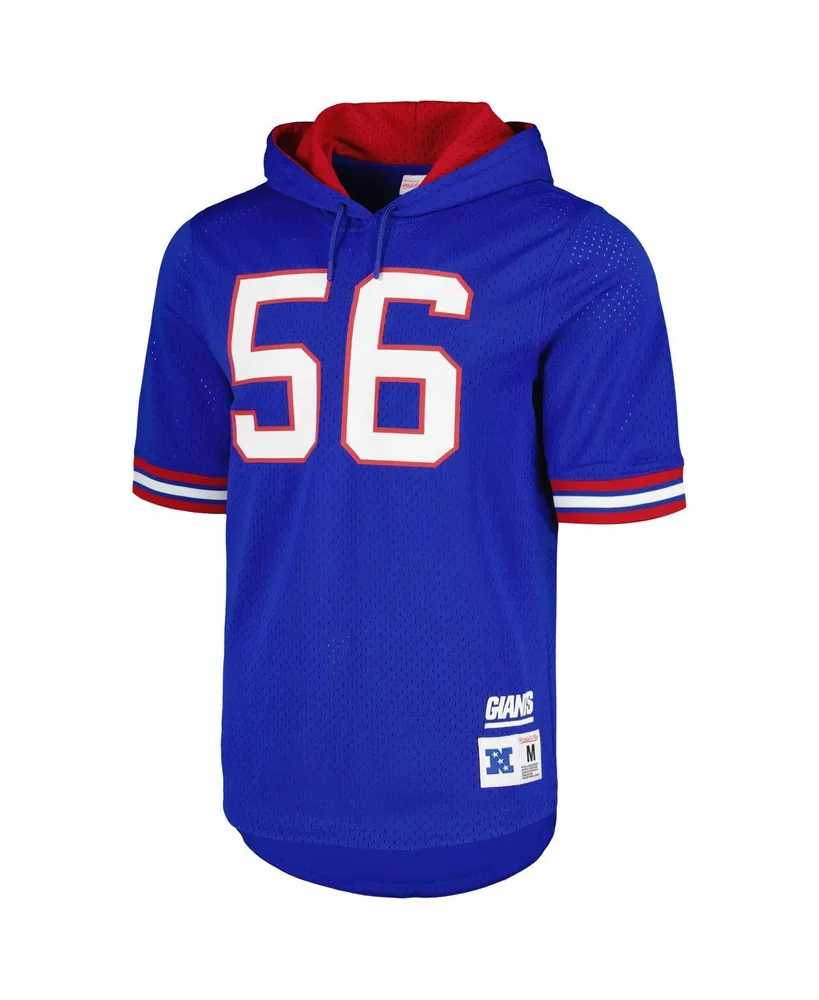 Men's Mitchell & Ness Lawrence Taylor Royal New York Giants Retired Player Name and Number Mesh Hoodie T-shirt