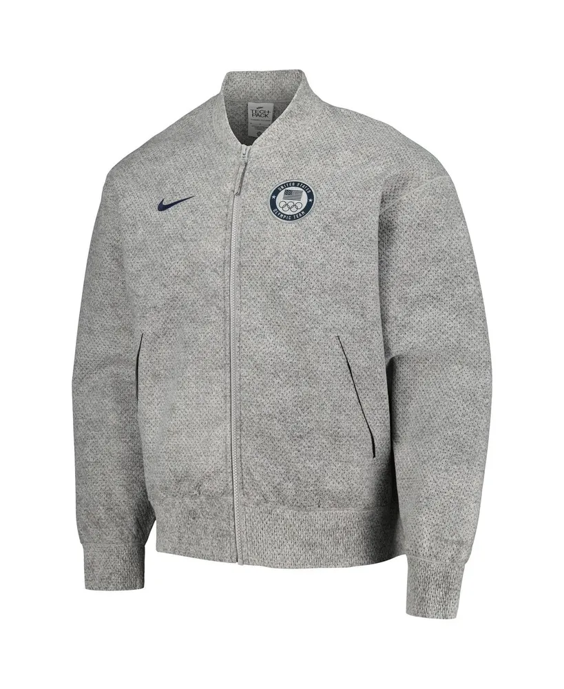 Men's Nike Gray Team Usa 2024 Summer Olympics Media Day Look Full-Zip Jacket