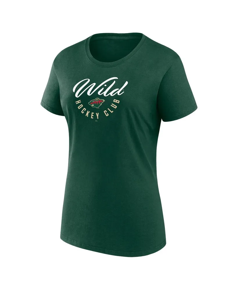 Women's Fanatics Green, Cream Minnesota Wild Long and Short Sleeve Two-Pack T-shirt Set