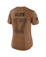 Women's Nike Josh Allen Brown Distressed Buffalo Bills 2023 Salute To Service Limited Jersey