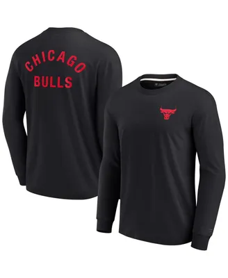 Men's and Women's Fanatics Signature Black Chicago Bulls Super Soft Long Sleeve T-shirt