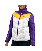 Women's G-iii 4Her by Carl Banks White, Purple Minnesota Vikings New Star Quilted Full-Zip Jacket